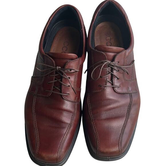 Ecco Men's Helsinki 2 Leather Bike-Toe Derby Shoes - Picture 1 of 4